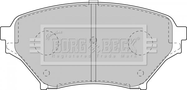 BORG & BECK Комплект тормозных колодок, дисковый тормоз BBP1817